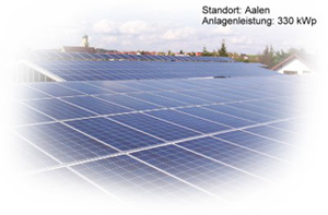 Photovoltaik Referenzanlage Aalen 330kwp build by Antaris