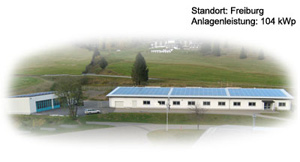 Photovoltaik Referenzanlage Spiegelhalter Freiburg 104 kWP build by Antaris